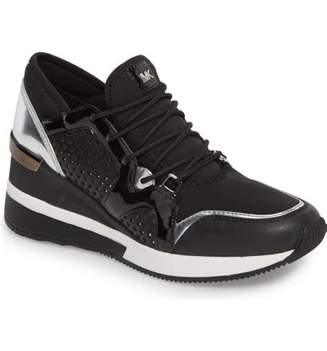 michael michael kors scout leather and neoprene sneaker|Michael Kors Scout Sneakers .